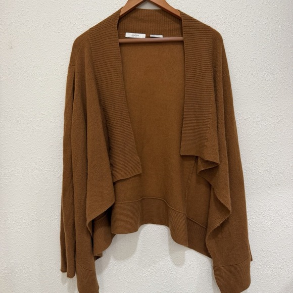 Neiman Marcus Sweaters - Neiman Marcus 100% Cashmere Brown Waterfall Cardigan Open Front, Women Large